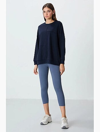 Sudadera oversize de cuello redondo tommy
