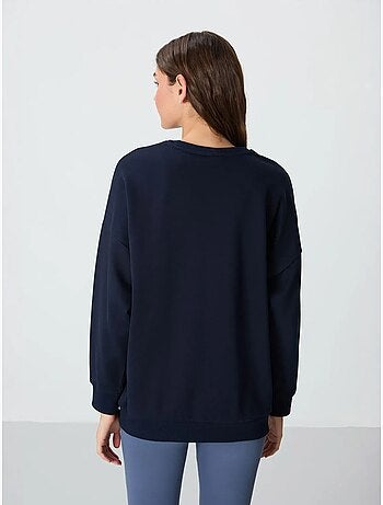 Sudadera oversize de cuello redondo tommy