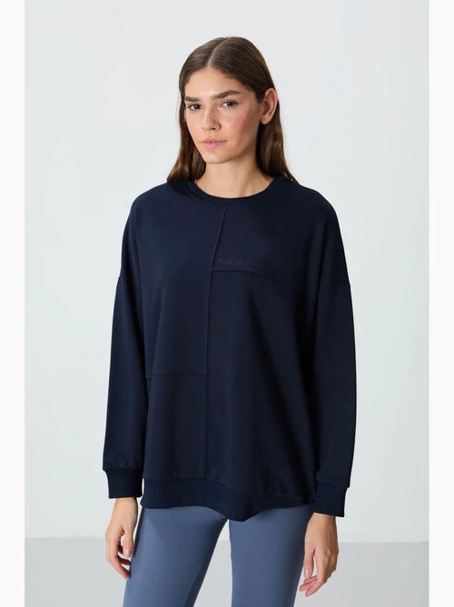 Sudadera oversize de cuello redondo tommy - Kiabi