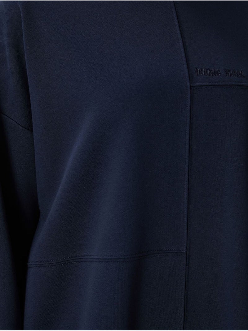 Sudadera oversize de cuello redondo tommy Azul marino - Kiabi