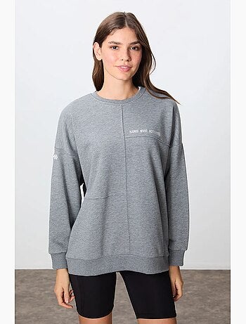 Sudadera oversize de cuello redondo tommy
