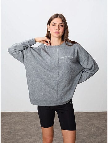 Sudadera oversize de cuello redondo tommy