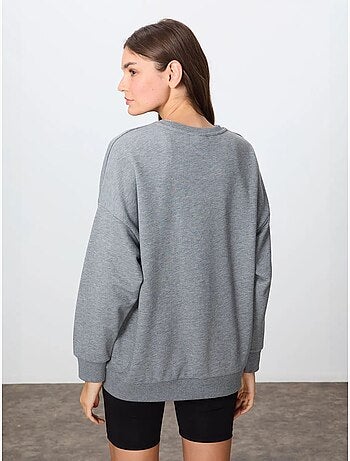 Sudadera oversize de cuello redondo tommy