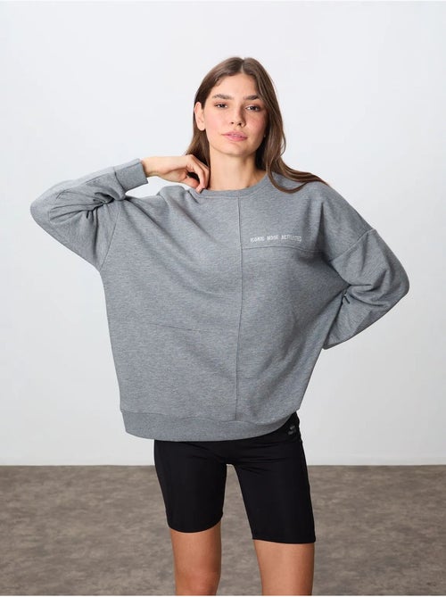 Sudadera oversize de cuello redondo tommy - Kiabi Sudadera oversize de cuello redondo tommy - Kiabi