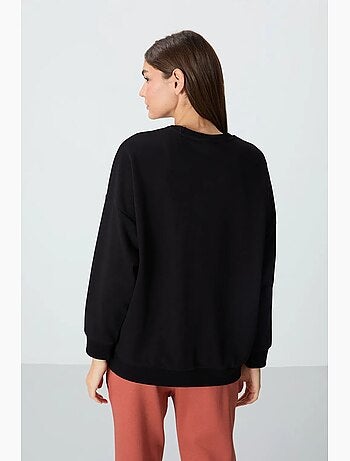 Sudadera oversize de cuello redondo tommy