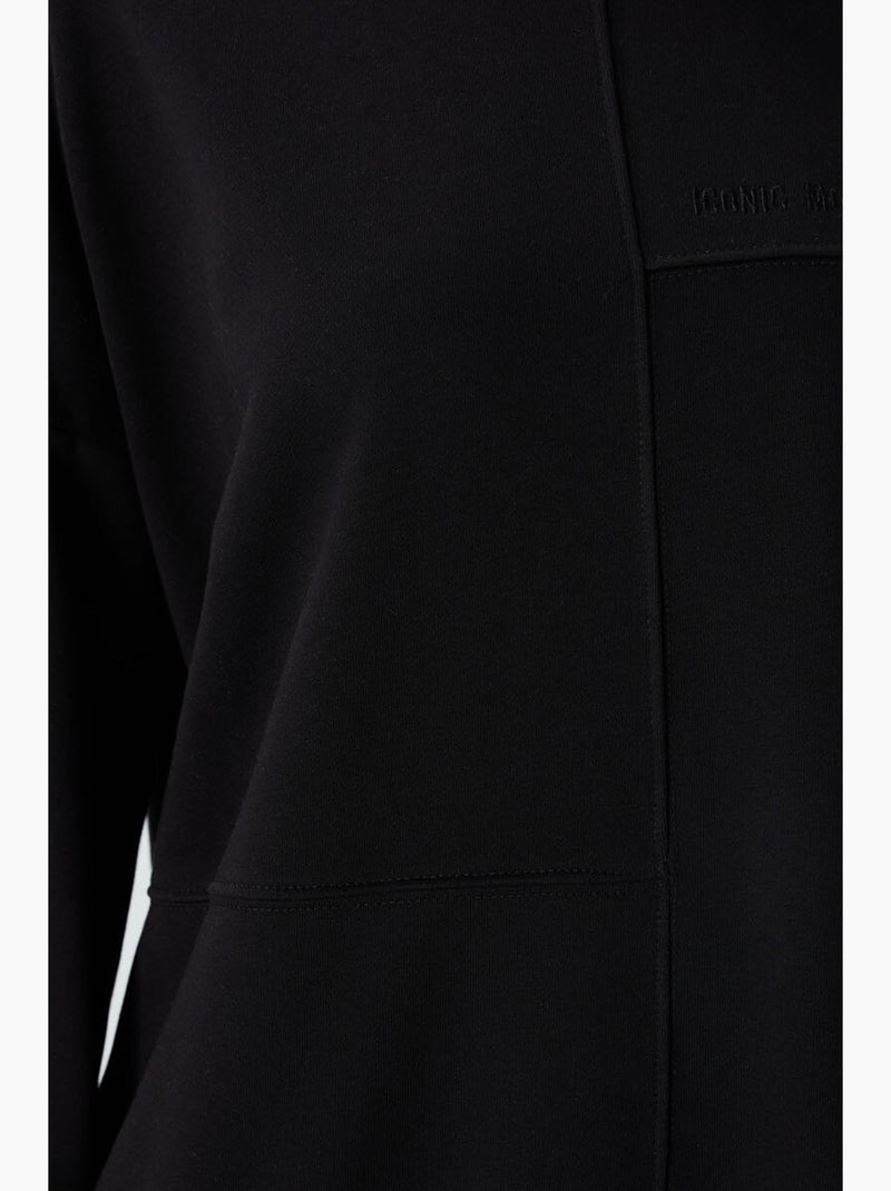 Sudadera oversize de cuello redondo tommy Negro - Kiabi