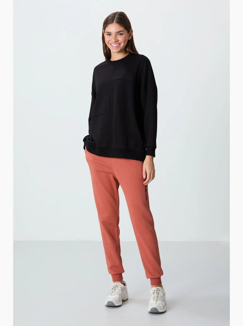 Sudadera oversize de cuello redondo tommy Negro - Kiabi
