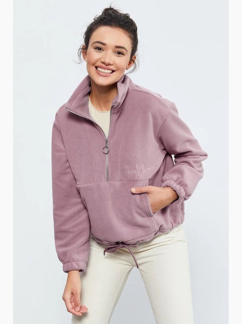 Sudadera oversize de felpa con media cremallera tommy - Kiabi Sudadera oversize de felpa con media cremallera tommy - Kiabi