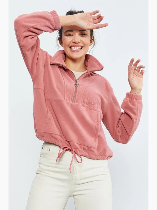 Sudadera oversize de felpa con media cremallera tommy - Kiabi Sudadera oversize de felpa con media cremallera tommy - Kiabi