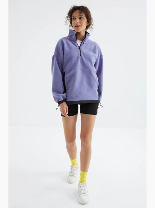 Sudadera oversize de plush con media cremallera tommy - Kiabi Sudadera oversize de plush con media cremallera tommy - Kiabi