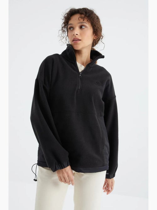 Sudadera oversize de plush con media cremallera tommy - Kiabi Sudadera oversize de plush con media cremallera tommy - Kiabi