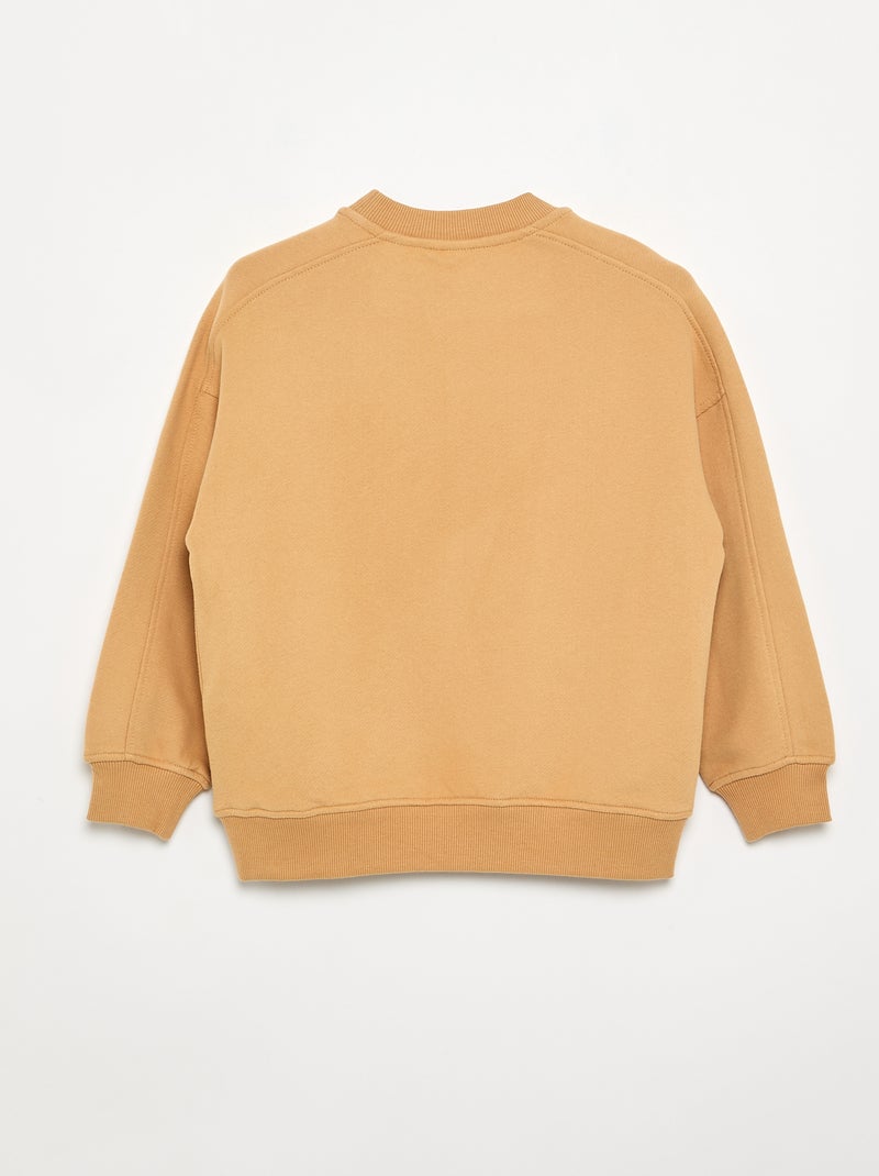 Sudadera oversize estampada Beige - Kiabi