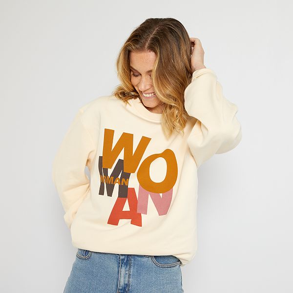 sudadera oversize blanca