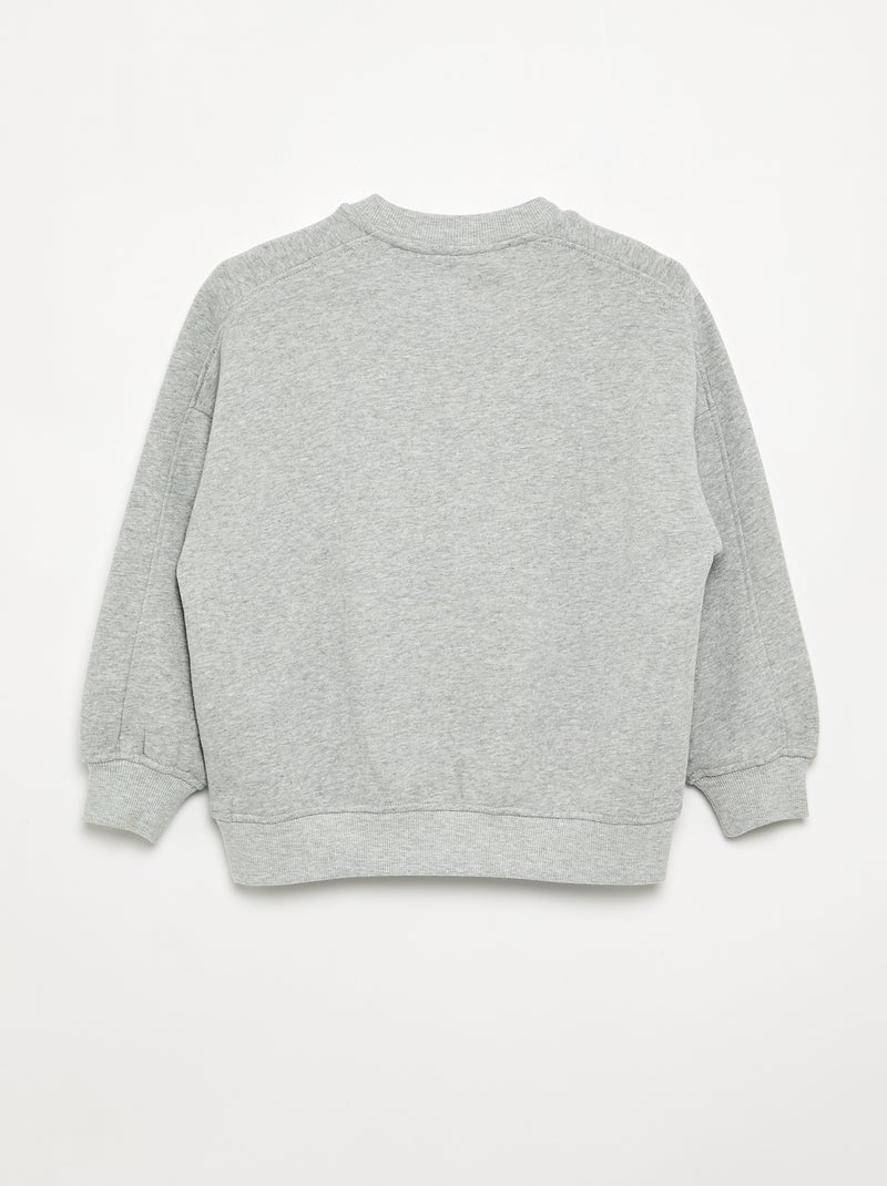 Sudadera oversize estampada Gris - Kiabi
