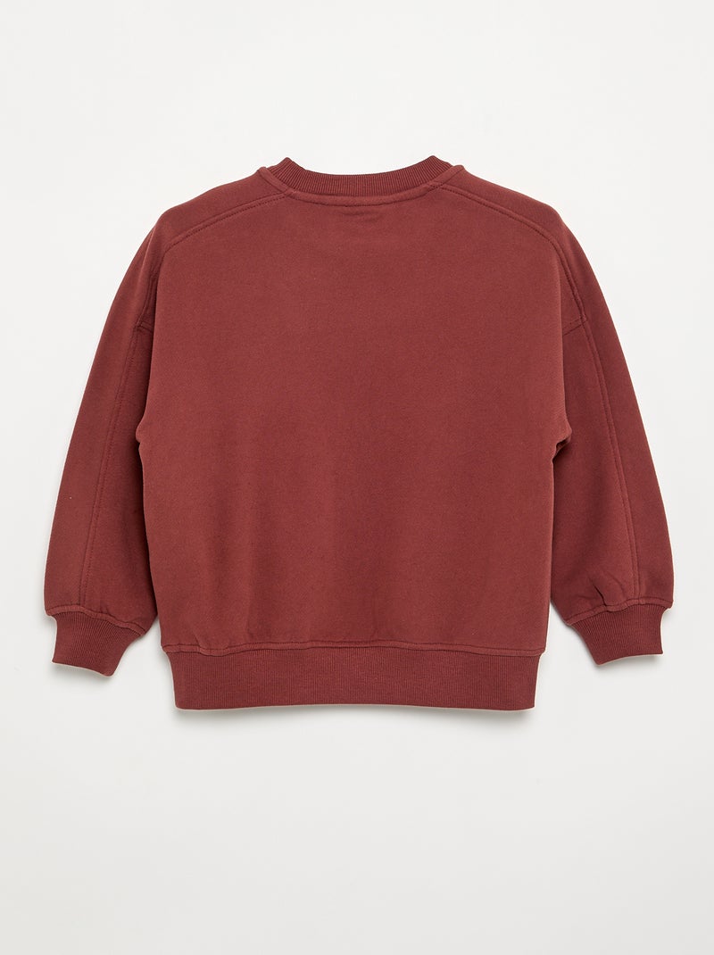 Sudadera oversize estampada Rojo - Kiabi
