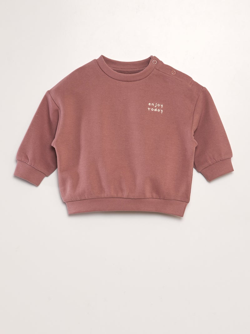 Sudadera oversize lisa ROJO - Kiabi