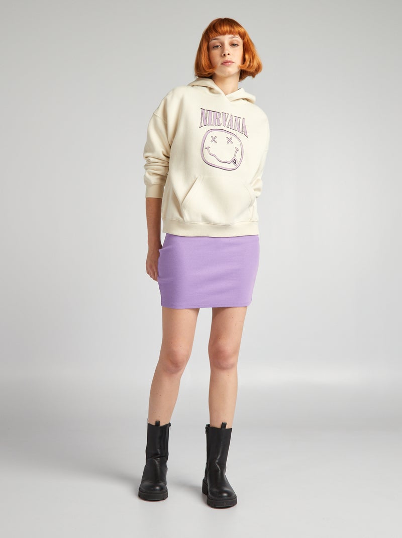 Sudadera oversize 'Nirvana' BLANCO - Kiabi