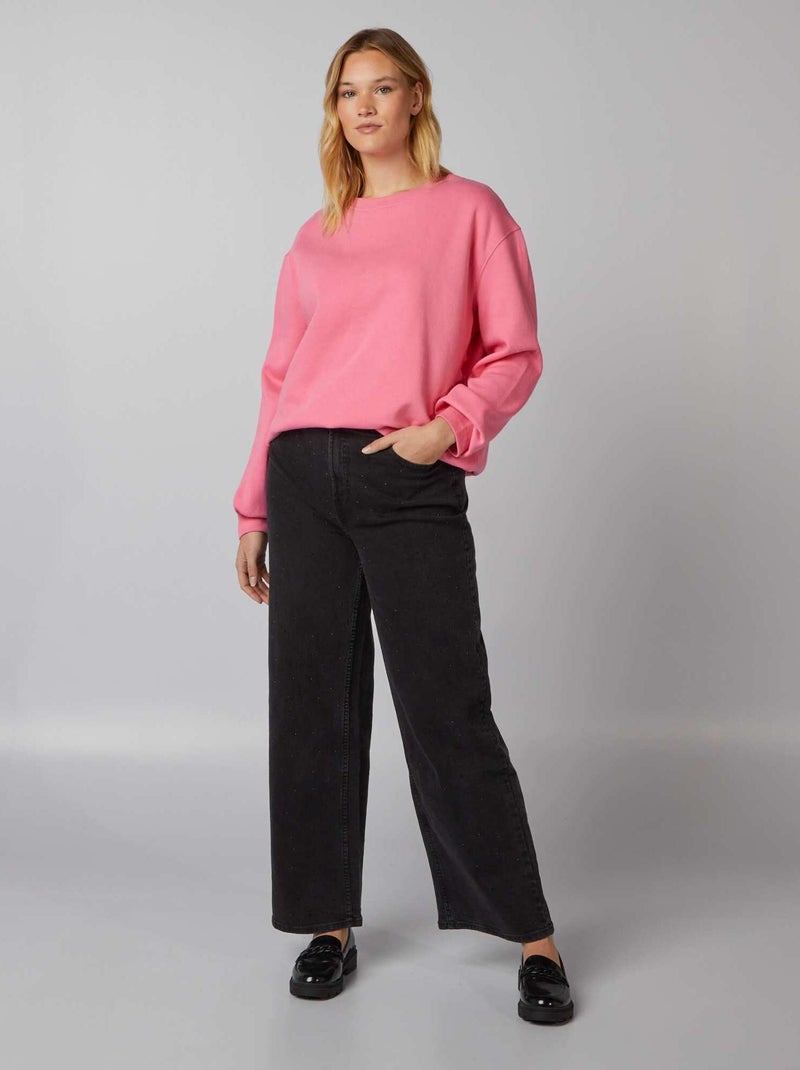 Sudadera oversize rosa - Kiabi