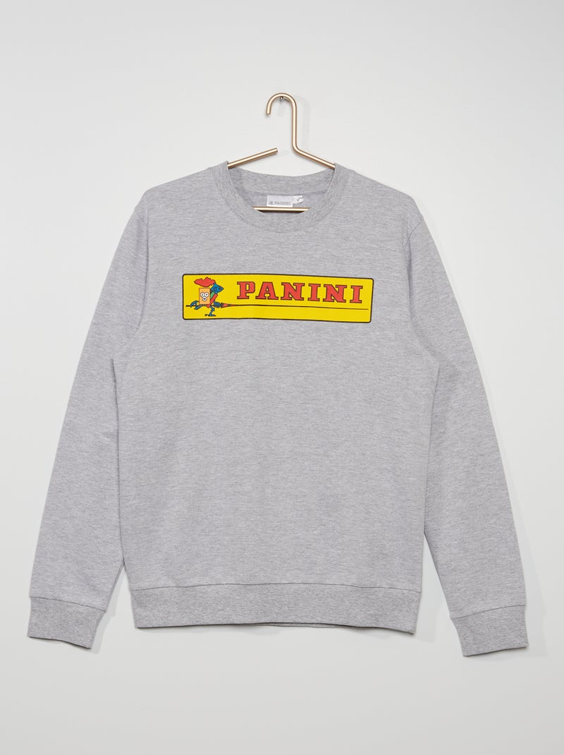 Sudadera 'Panini' de felpa gris chiné - Kiabi