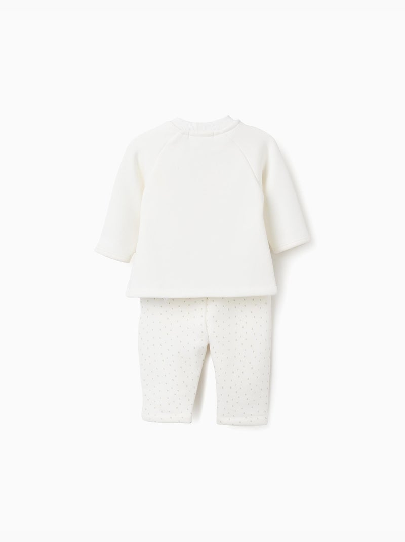 Sudadera + pantalón con forro polar térmico Blanco - Kiabi