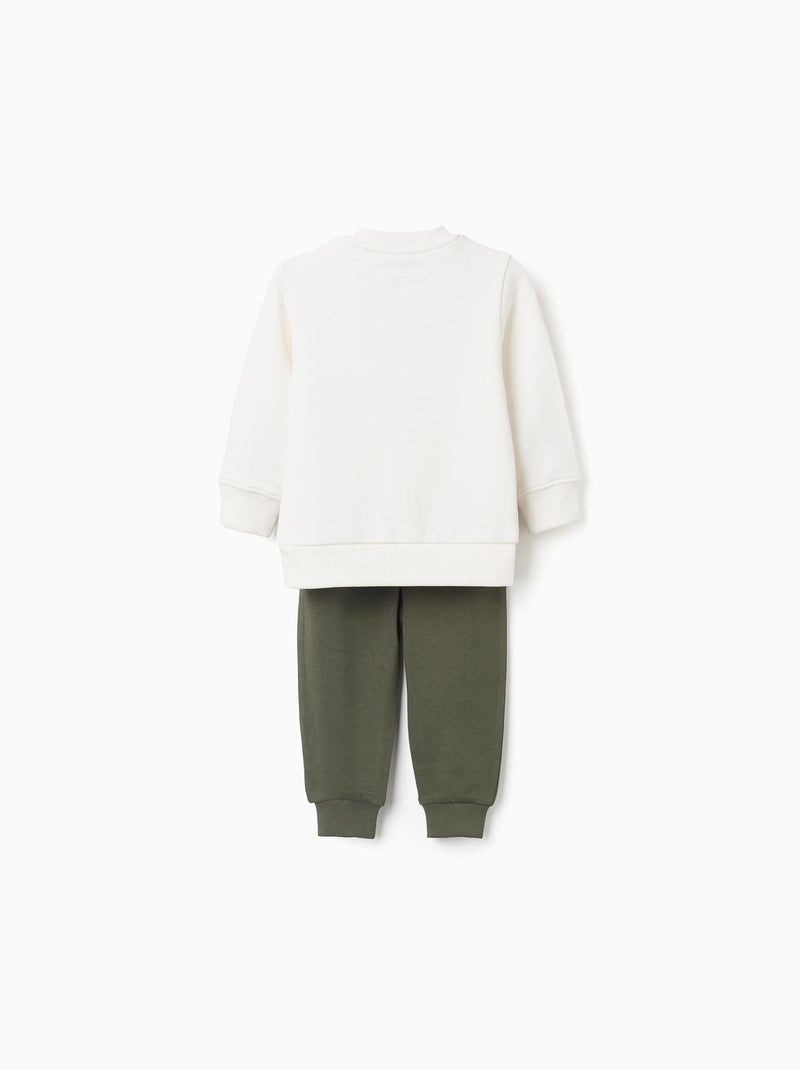 Sudadera + pantalón de chándal de algodón Verde oscuro - Kiabi