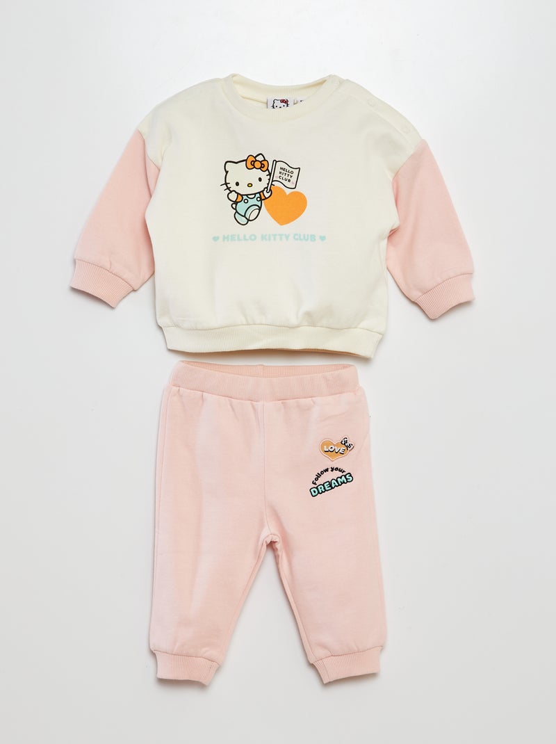 Sudadera + pantalón de chándal 'Hello Kitty' - 2 piezas BLANCO - Kiabi