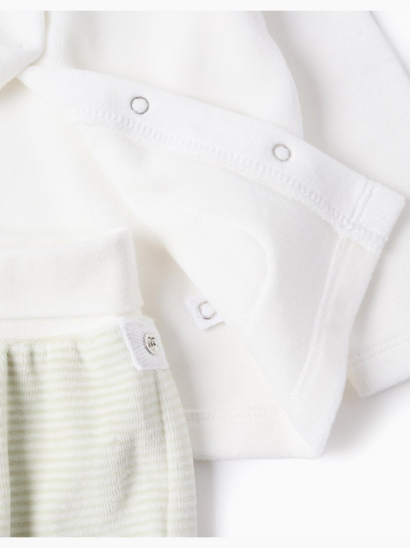 Sudadera + pantalón de terciopelo Blanco - Kiabi