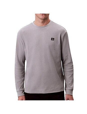 Sudadera para hombre Calvin Klein Jeans Waffle Badge