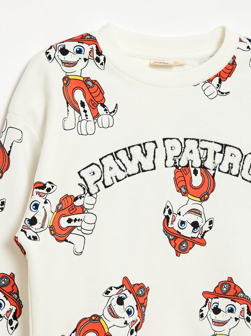 Sudadera 'Patrulla Canina' en felpa Blanco - Kiabi