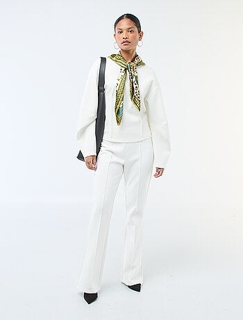 Sudadera peplum con cuello redondo