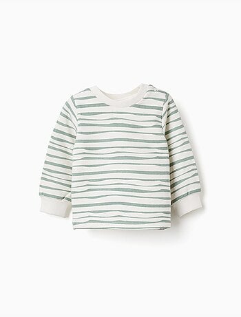 Sudadera perchada a rayas
