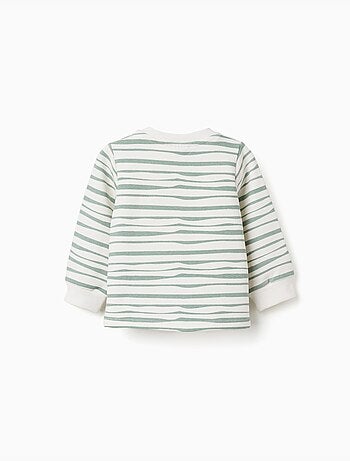 Sudadera perchada a rayas
