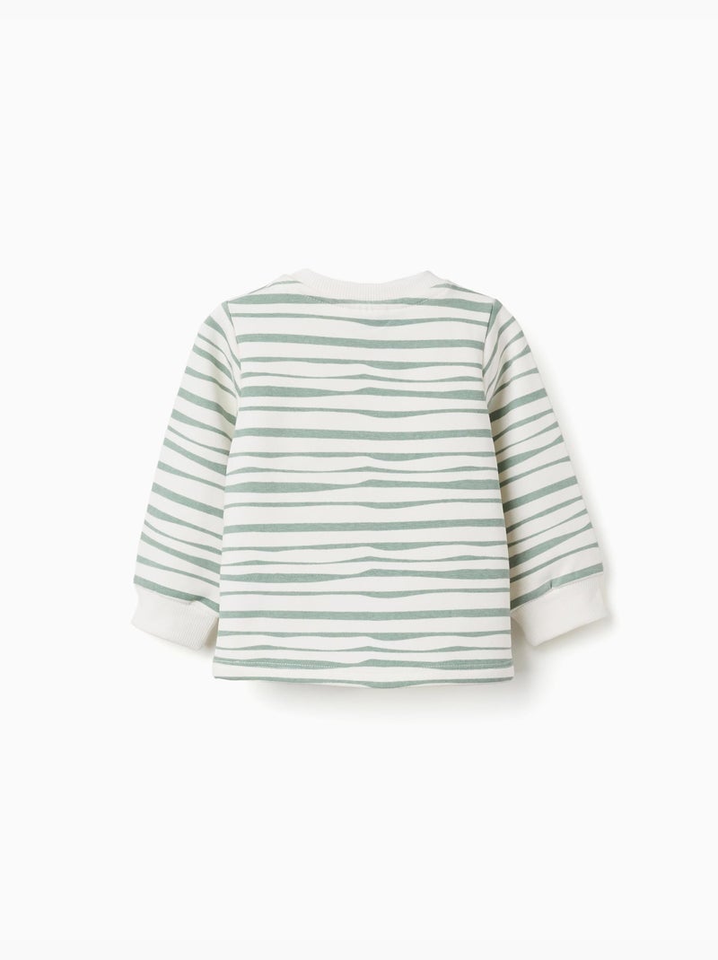 Sudadera perchada a rayas Blanco - Kiabi