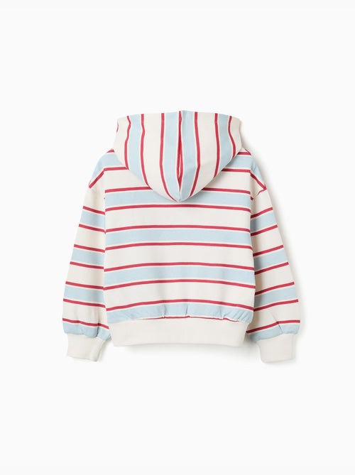 Sudadera perchada a rayas con capucha stitch - Kiabi Sudadera perchada a rayas con capucha stitch - Kiabi