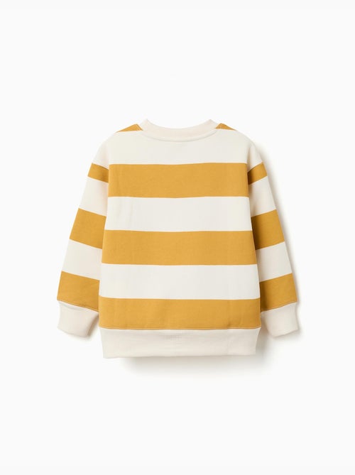 Sudadera perchada a rayas con estampado - Kiabi