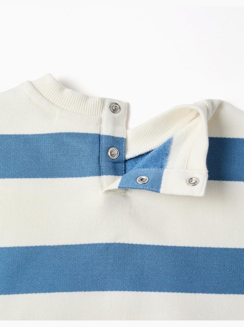 Sudadera perchada a rayas con estampado Mickey - Kiabi