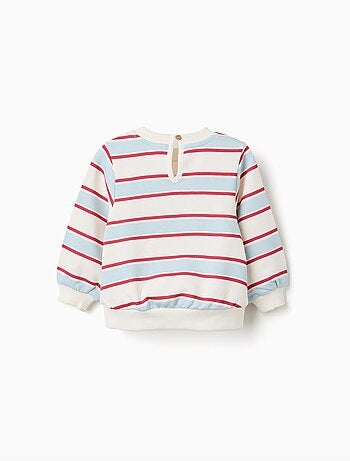 Sudadera perchada a rayas con minnie