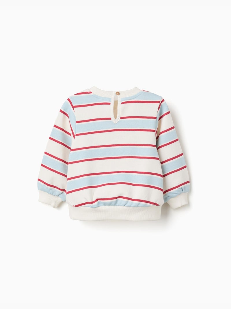 Sudadera perchada a rayas con minnie Blanco - Kiabi