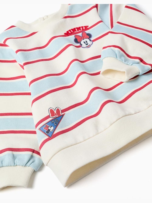 Sudadera perchada a rayas con minnie - Kiabi