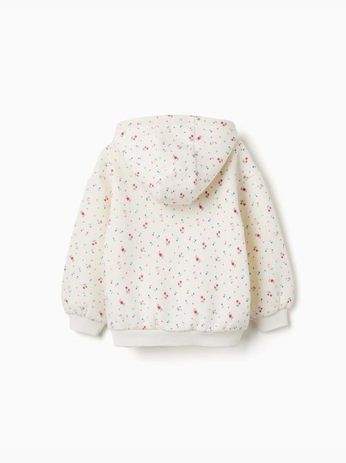 Sudadera perchada com capucha y estampado floral - Kiabi