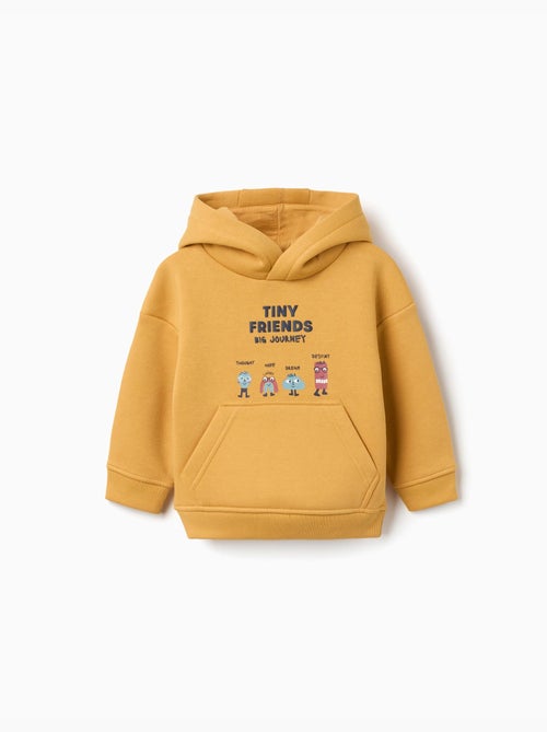 Sudadera perchada com capucha y estampado Tiny Friends - Kiabi