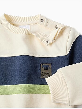 Sudadera perchada con bloque de colores