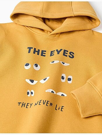 Sudadera perchada con capucha y estampado