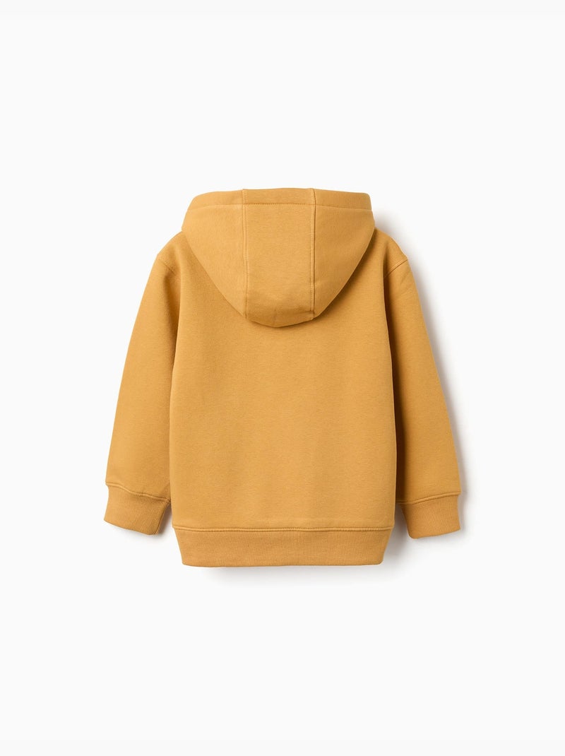 Sudadera perchada con capucha y estampado Amarillo - Kiabi