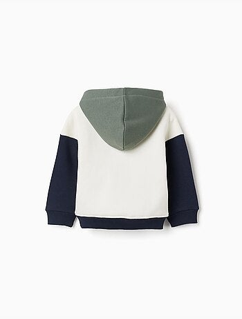 Sudadera perchada con capucha y estampado