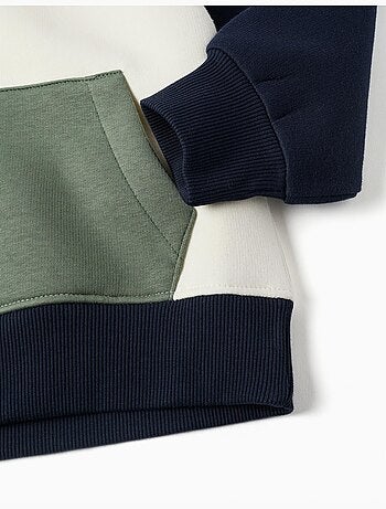 Sudadera perchada con capucha y estampado