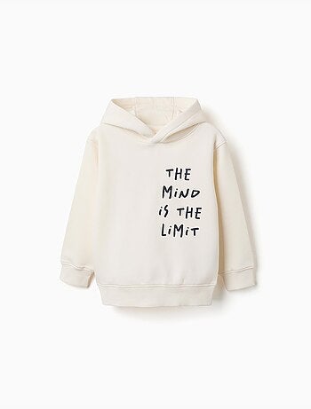 Sudadera perchada con capucha y estampado