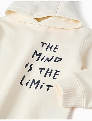 Sudadera perchada con capucha y estampado