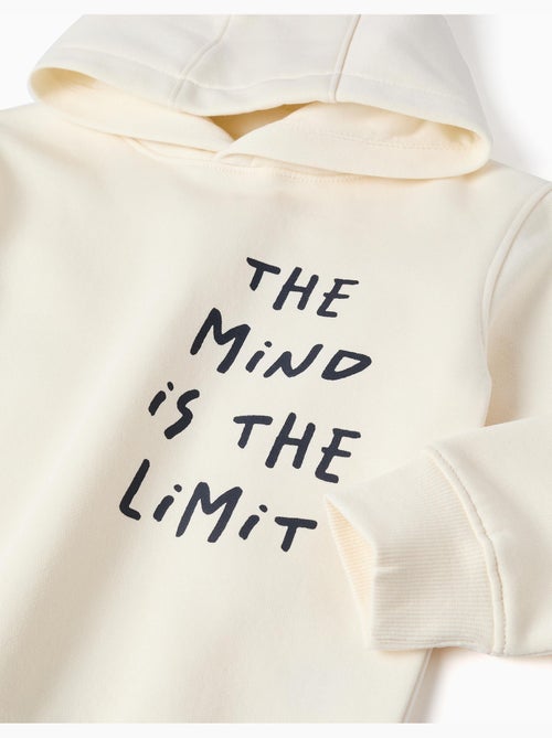 Sudadera perchada con capucha y estampado - Kiabi