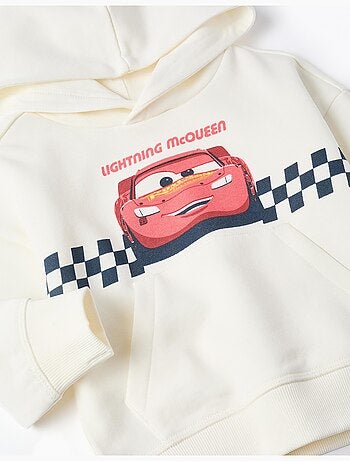 Sudadera perchada con capucha y estampado cars